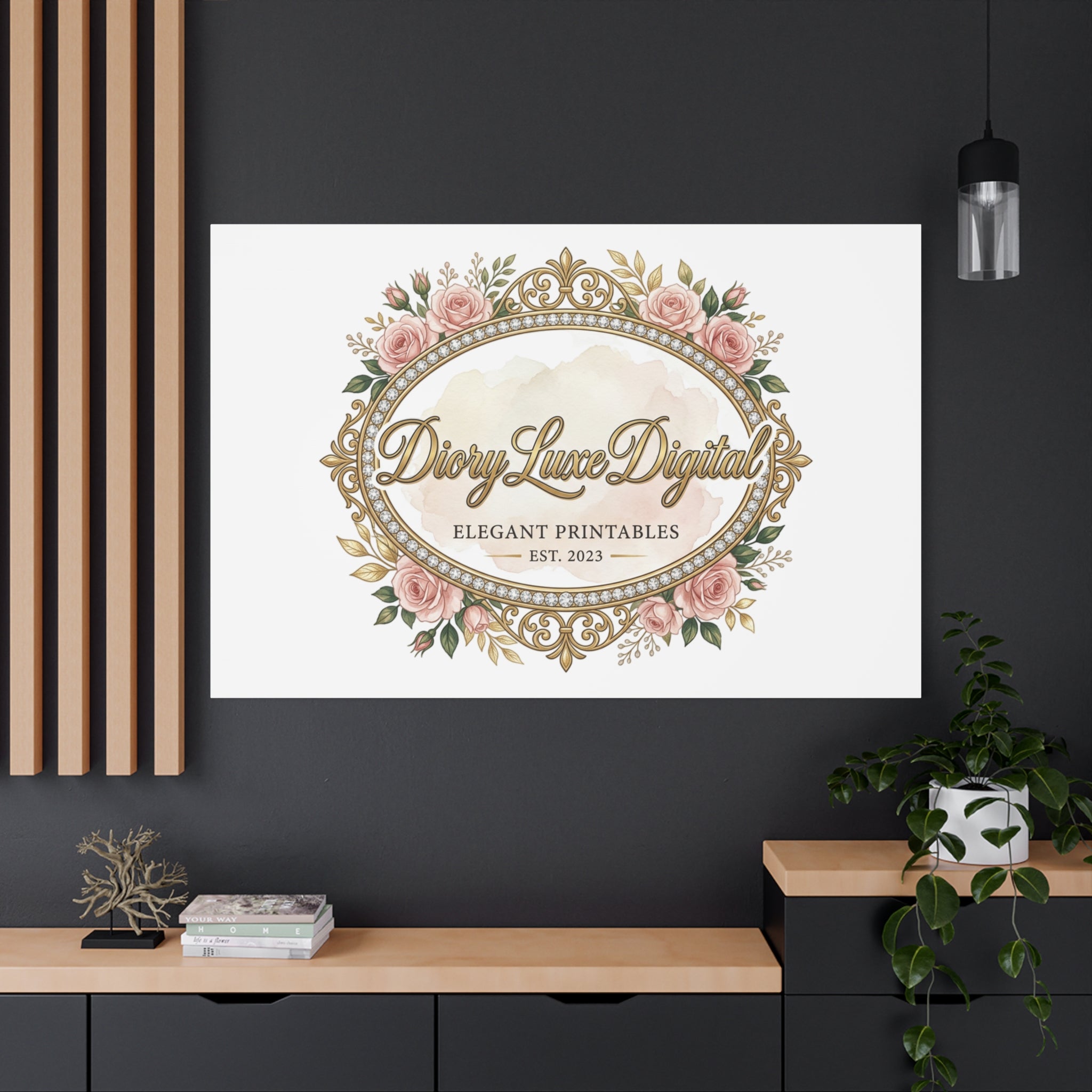DioryLuxe Botanical Crest Wall Canvas