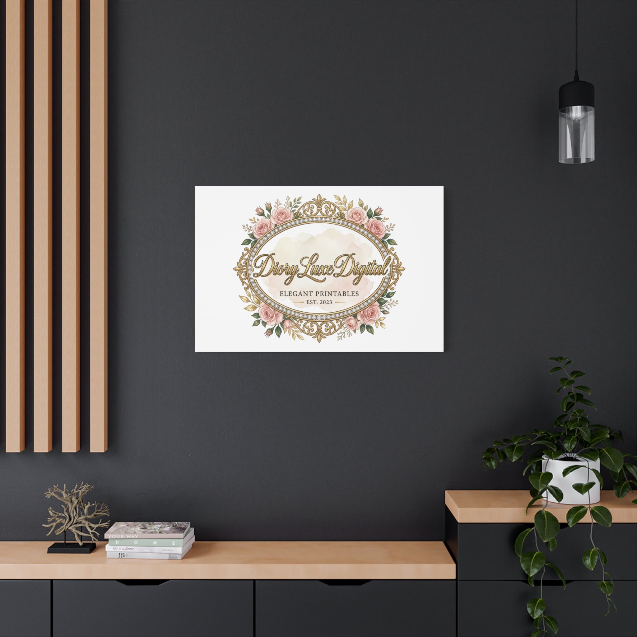 DioryLuxe Botanical Crest Wall Canvas