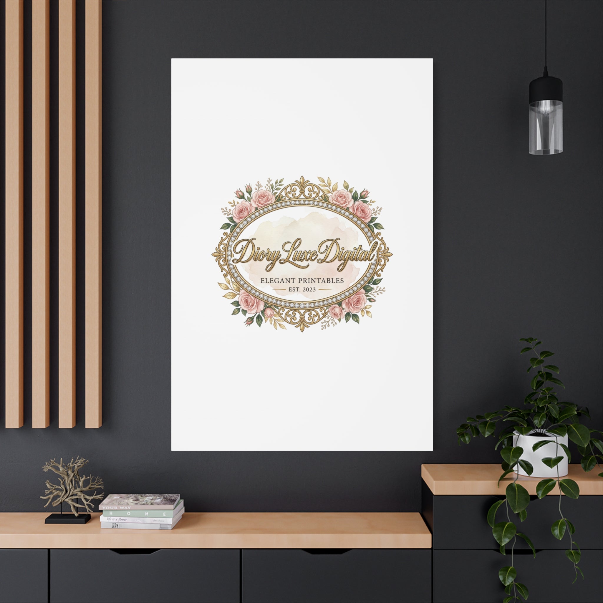 DioryLuxe Botanical Crest Wall Canvas
