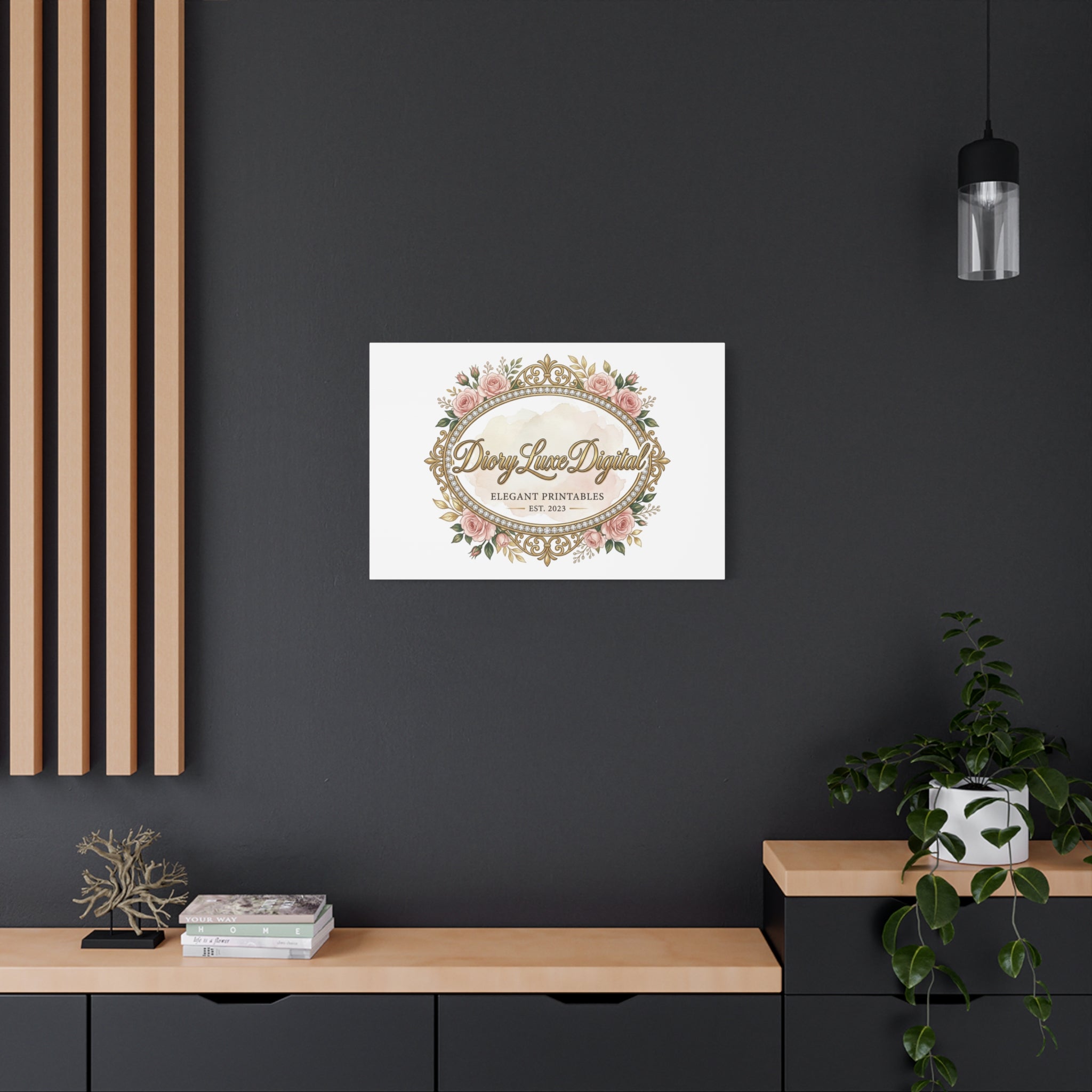 DioryLuxe Botanical Crest Wall Canvas